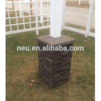 PU Faux Stone Pillar Panel Artificial Stone Column Wraps